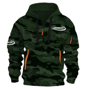 Hooker Boats Fishing AU Exclusive Logo Hoodie Half Zipper HOFS080525AU1HOO - Dark Green
