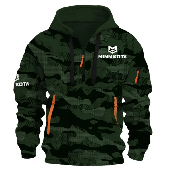 Minn Kota Fishing AU Exclusive Logo Hoodie Half Zipper HOFS080525AU1MNK - Dark Green