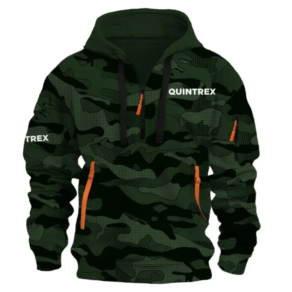 Quintrex Fishing AU Exclusive Logo Hoodie Half Zipper HOFS080525AU1QTX - Dark Green
