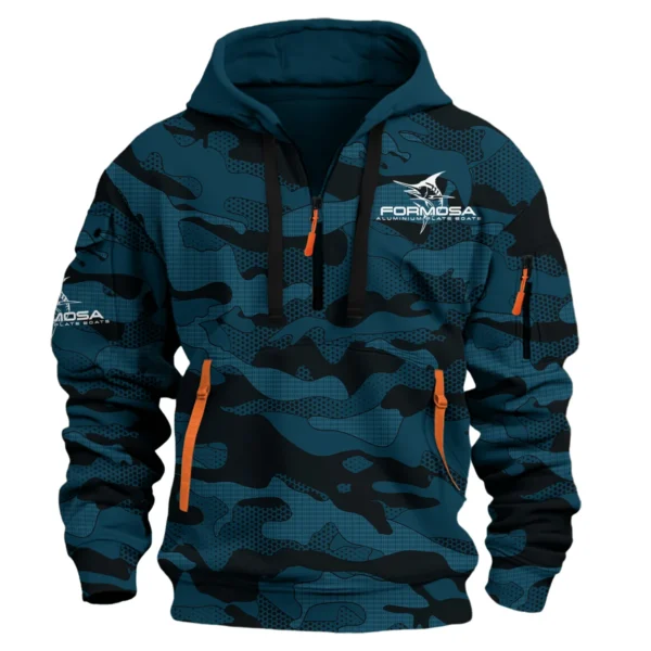 Formosa Marine Fishing AU Exclusive Logo Hoodie Half Zipper HOFS080525AU1FOM - Navy