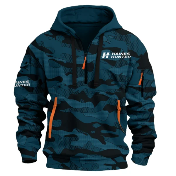 Haines Hunter Fishing AU Exclusive Logo Hoodie Half Zipper HOFS080525AU1HHT - Navy