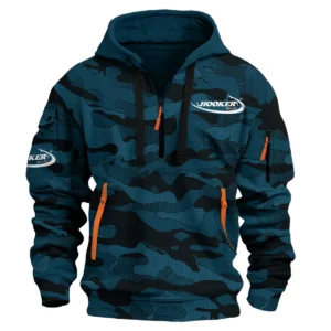 Hooker Boats Fishing AU Exclusive Logo Hoodie Half Zipper HOFS080525AU1HOO - Navy