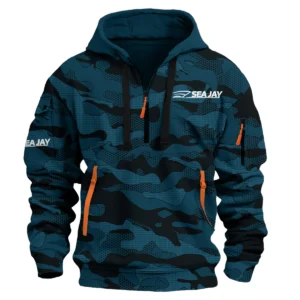 Sea Jay Fishing AU Exclusive Logo Hoodie Half Zipper HOFS080525AU1SJB - Navy