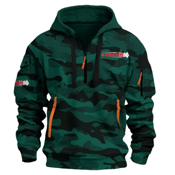 Stacer Fishing AU Exclusive Logo Hoodie Half Zipper HOFS080525AU1STC - Green
