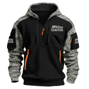 Abu Garcia Exclusive Logo Hoodie Half Zipper Fishing QTFS290525A1AG - Army Green