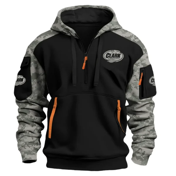 Clark Aluminium Boats Exclusive Logo Hoodie Half Zipper Fishing QTFS290525A1CAB - Army Green
