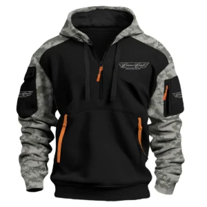 CruiseCraft Exclusive Logo Hoodie Half Zipper Fishing QTFS290525A1CCB - Army Green