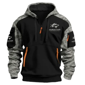 Makocraft Boats Exclusive Logo Hoodie Half Zipper Fishing QTFS290525A1MAB - Army Green