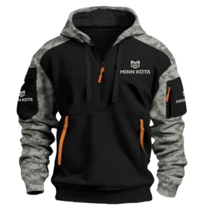 Minn Kota Exclusive Logo Hoodie Half Zipper Fishing QTFS290525A1MNK - Army Green