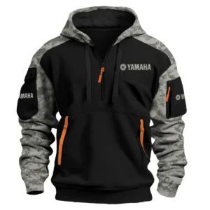 Yamaha Marine Exclusive Logo Hoodie Half Zipper Fishing QTFS290525A1YMM - Army Green