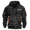 Bar Crusher Fishing AU Exclusive Logo Hoodie Half Zipper HOFS060525AU2BCR - Black