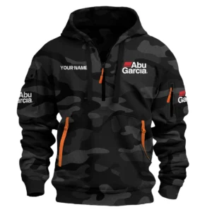 Abu Garcia Exclusive Logo Hoodie Half Zipper Fishing QTFS200525A1AG - Black