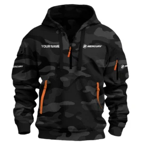 Mercury Marine Exclusive Logo Hoodie Half Zipper Fishing QTFS200525A1MCM - Black