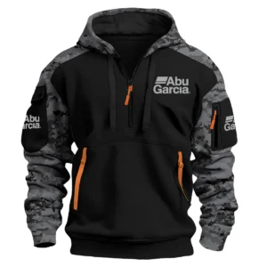 Abu Garcia Exclusive Logo Hoodie Half Zipper Fishing QTFS290525A1AG - Black