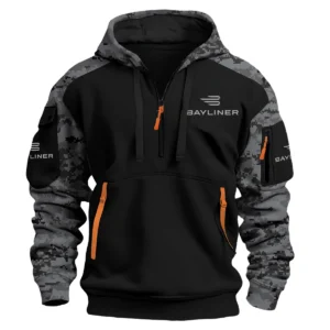 Bayliner Exclusive Logo Hoodie Half Zipper Fishing QTFS290525A1BYL - Black