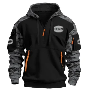 Penn Fishing Exclusive Logo Hoodie Half Zipper Fishing QTFS290525A1PES - Black