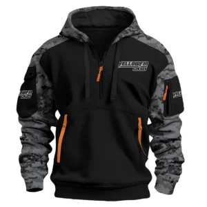 Yellowfin Plate Exclusive Logo Hoodie Half Zipper Fishing QTFS290525A1YPB - Black