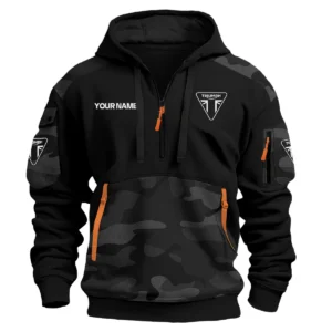 Triumph Motorcycles  Exclusive Logo Hoodie Half Zipper QTMT160525A2TRI - Black