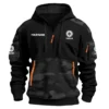 Yamaha Motorcycles  Exclusive Logo Hoodie Half Zipper QTMT160525A2YAM - Black