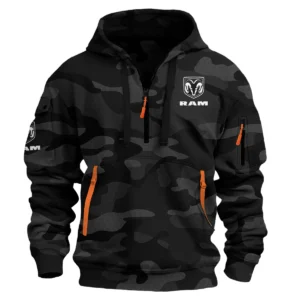 RAM Trucks Ute Exclusive Logo Hoodie Half Zipper QTUT160525A1RAM - Black