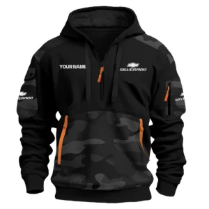 Chevrolet Silverado Ute Exclusive Logo Hoodie Half Zipper QTUT160525A3CS - Black