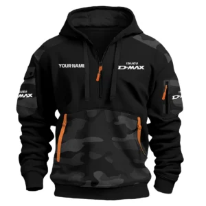 Isuzu D-MAX Ute Exclusive Logo Hoodie Half Zipper QTUT160525A3ID - Black