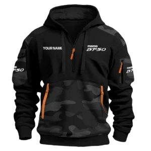 Mazda BT-50 Ute Exclusive Logo Hoodie Half Zipper QTUT160525A3MBT - Black