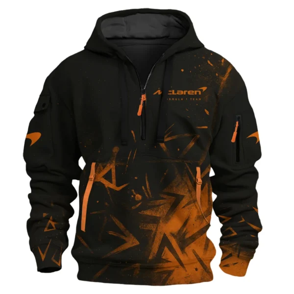 Lando Norris McLaren F1 Exclusive Logo Hoodie Half Zip BLMCL3525A3NR3HZ - Image 2