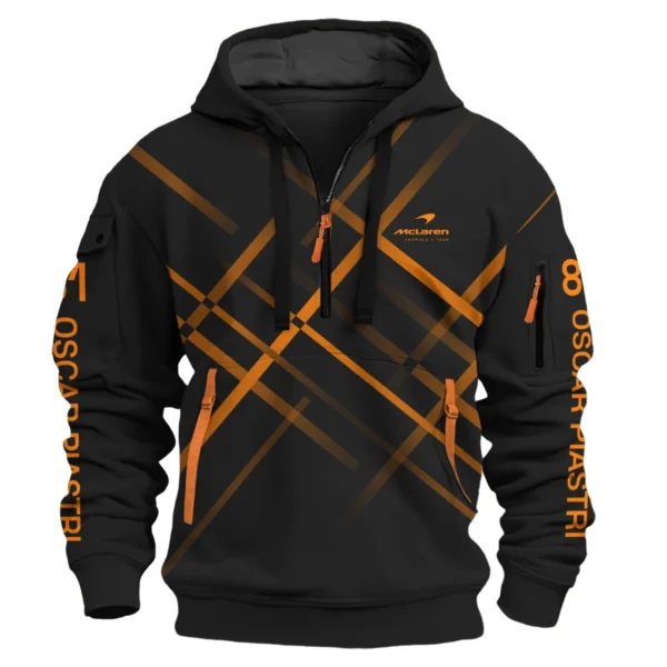 Oscar Piastri McLaren F1 Exclusive Logo Hoodie Half Zip BLOP3425A23HZ - Image 2
