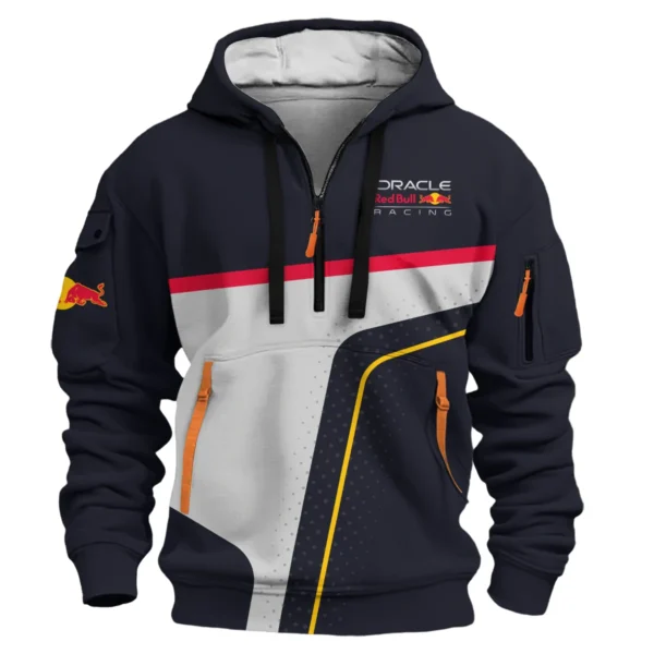 Red Bull Racing F1 Exclusive Logo Hoodie Half Zip BLRBR10525A33HZ - Image 2