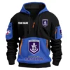Fremantle Dockers Australian Football League Exclusive Logo Hoodie Half Zipper HOAFL0090525A01FRE - Blue