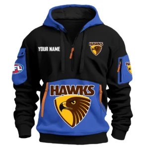 Hawthorn Hawks Australian Football League Exclusive Logo Hoodie Half Zipper HOAFL0090525A01HAW - Blue
