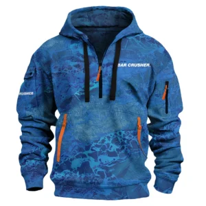 Bar Crusher Fishing AU Exclusive Logo Hoodie Half Zipper HOFS060525AU2BCR - Blue