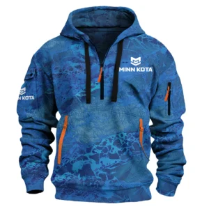 Minn Kota Fishing AU Exclusive Logo Hoodie Half Zipper HOFS060525AU2MNK - Blue