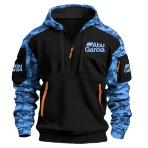 Abu Garcia Exclusive Logo Hoodie Half Zipper Fishing QTFS290525A1AG - Blue