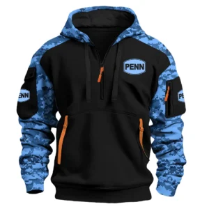 Penn Fishing Exclusive Logo Hoodie Half Zipper Fishing QTFS290525A1PES - Blue