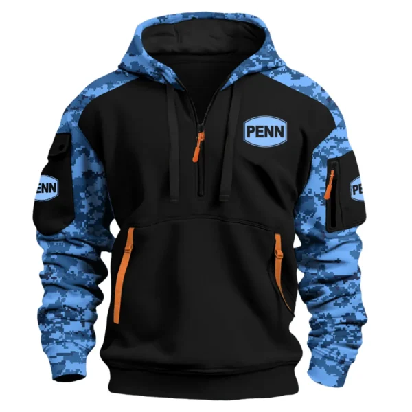 Penn Fishing Exclusive Logo Hoodie Half Zipper Fishing QTFS290525A1PES - Blue