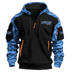 Yellowfin Plate Exclusive Logo Hoodie Half Zipper Fishing QTFS290525A1YPB - Blue