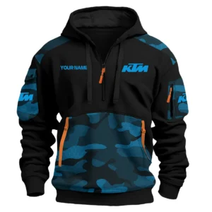 KTM Motorcycles  Exclusive Logo Hoodie Half Zipper QTMT160525A2KTM - Blue