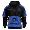 Husqvarna Motorcycles  Exclusive Logo Hoodie Half Zipper QTMT160525A3HUS - Blue
