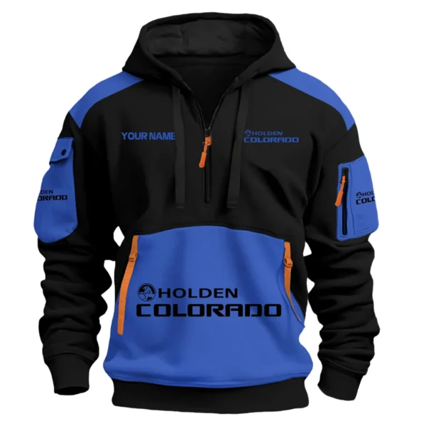 Holden Colorado Ute Exclusive Logo Hoodie Half Zipper QTUT160525A2HC - Blue