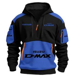Isuzu D-MAX Ute Exclusive Logo Hoodie Half Zipper QTUT160525A2ID - Blue