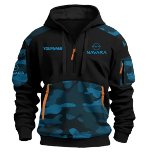 Nissan Navara Ute Exclusive Logo Hoodie Half Zipper QTUT160525A3NNA - Blue