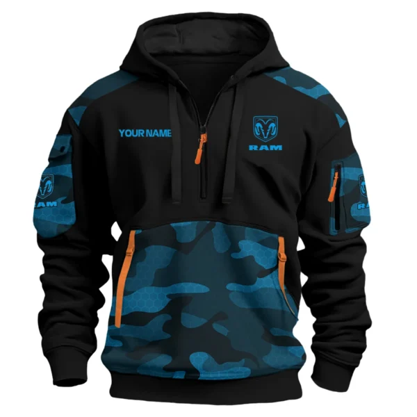 RAM Trucks Ute Exclusive Logo Hoodie Half Zipper QTUT160525A3RAM - Blue