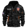 Brisbane Lions Australian Football League Exclusive Logo Hoodie Half Zipper HOAFL080525A01BL - Black