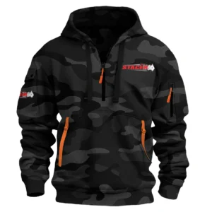 Stacer Fishing AU Exclusive Logo Hoodie Half Zipper HOFS060525AU3STC - Black