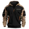 Bar Crusher Exclusive Logo Hoodie Half Zipper Fishing QTFS290525A1BCR - Brown