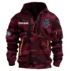 Carlton Blues Australian Football League Exclusive Logo Hoodie Half Zipper HOAFL080525A01CARL - Burgundy