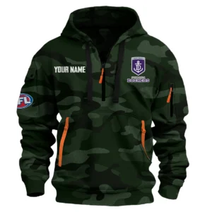 Fremantle Dockers Australian Football League Exclusive Logo Hoodie Half Zipper HOAFL080525A01FRE - Dark Green
