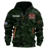 Gold Coast SUNS Australian Football League Exclusive Logo Hoodie Half Zipper HOAFL080525A01GCFC - Dark Green